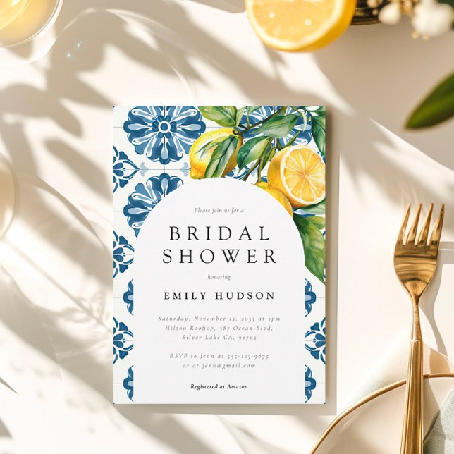 Invitación Lemon Citrus Positano Ducha de Novias Italiana (Subido por el creador)