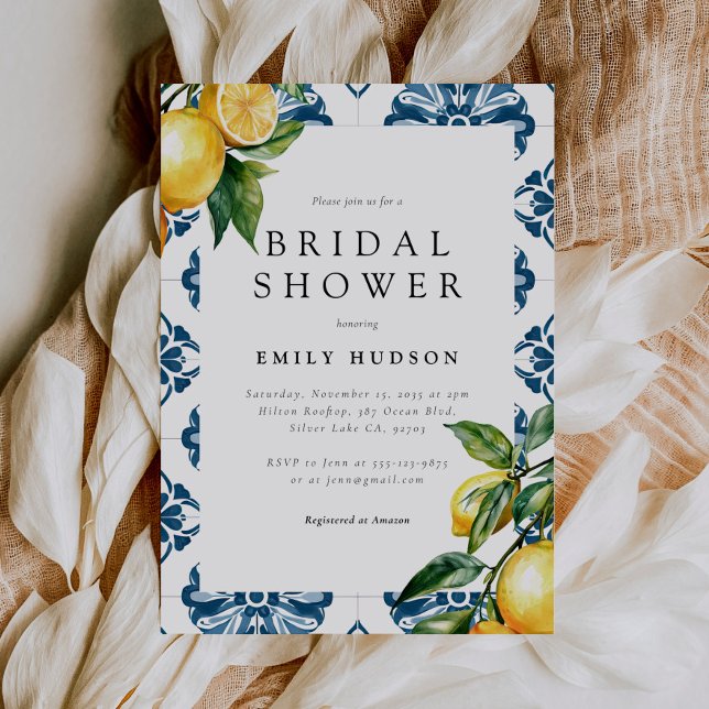 Invitación Lemon Citrus Positano Ducha de Novias Italiana (Subido por el creador)