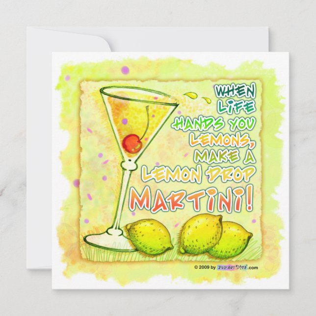 Invitación - Lemon Drop Martini (Anverso)