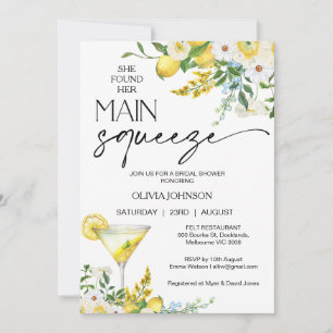 Invitación Lemon Drop Martini Main Squeeze Brieze Shower