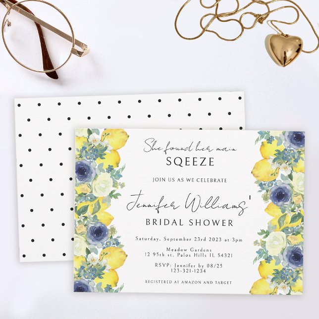 Invitación Lemon floral amarillo Lemon Amarillo Ducha de novi (Subido por el creador)