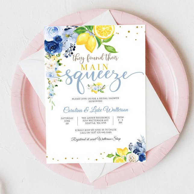 Invitación Lemon Floral Bridal Shower Invitation (Subido por el creador)