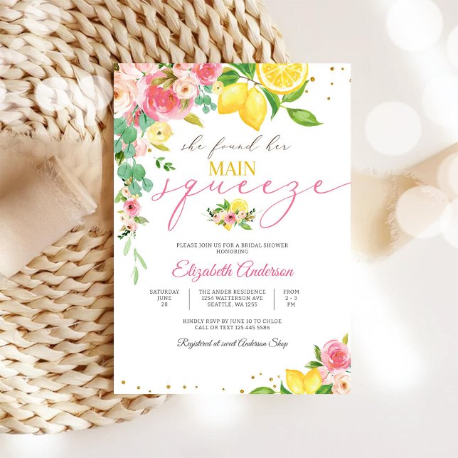 Invitación Lemon Floral Bridal Shower Invitation (Subido por el creador)