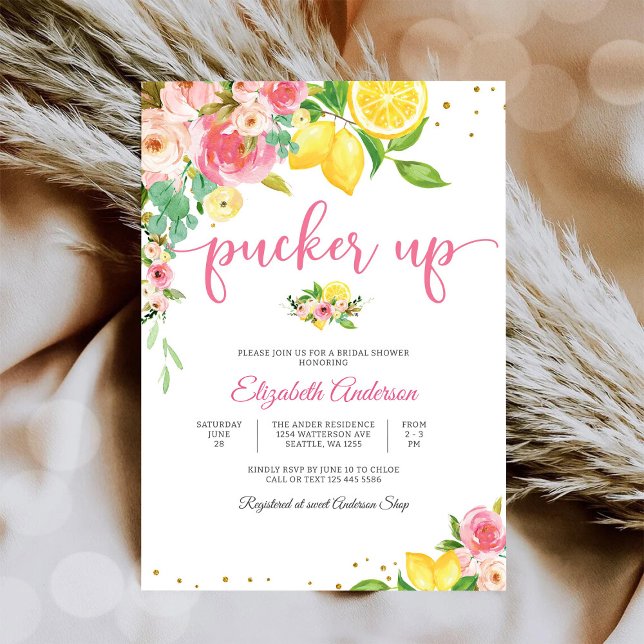 Invitación Lemon Floral Bridal Shower Invitation (Subido por el creador)