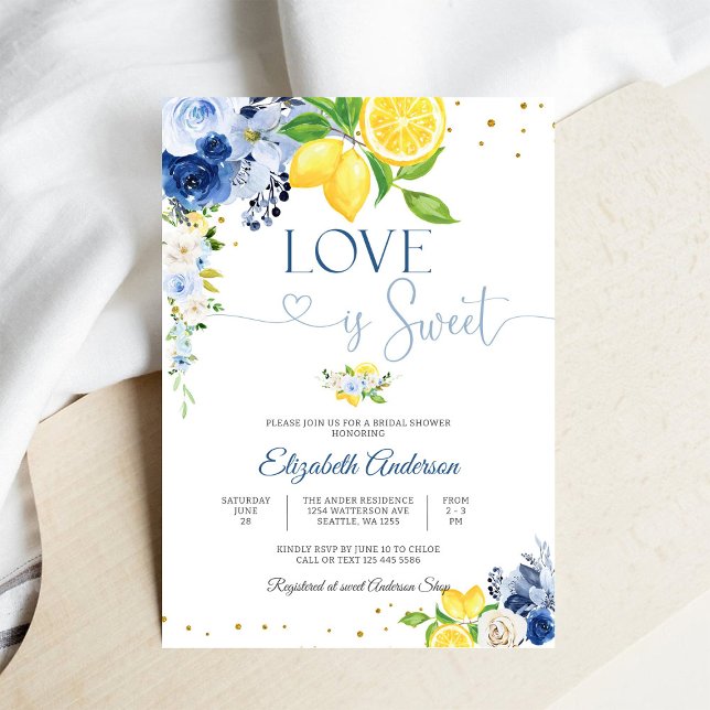 Invitación Lemon Floral Bridal Shower Invitation (Subido por el creador)