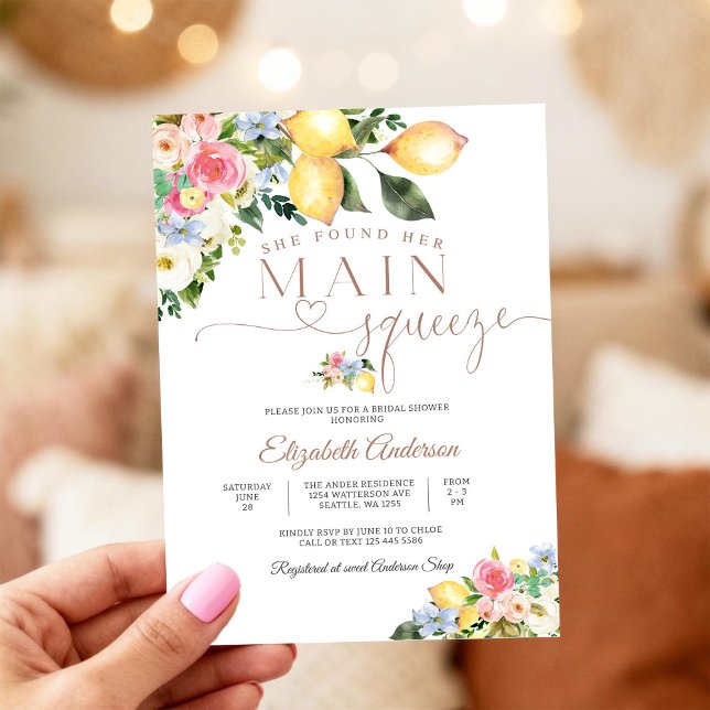 Invitación Lemon Floral Bridal Shower Invitation (Subido por el creador)