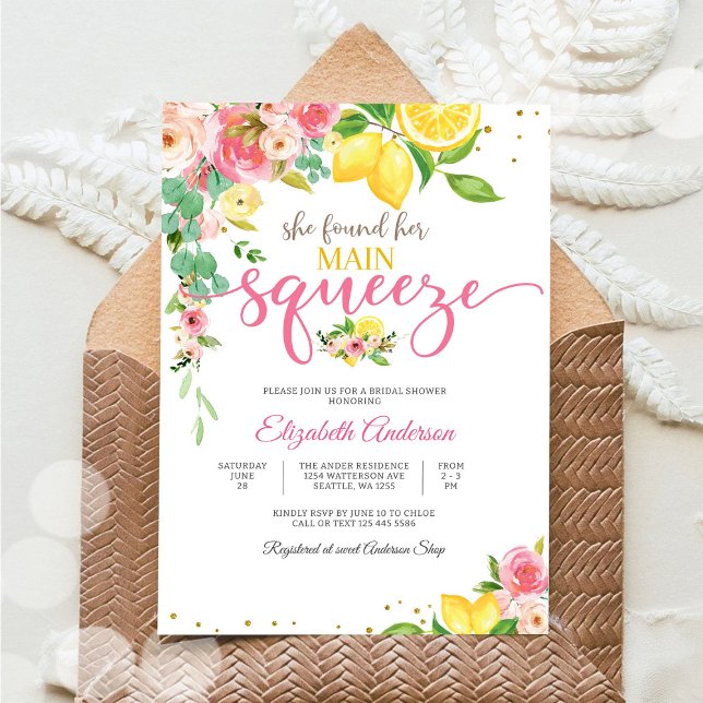 Invitación Lemon Floral Bridal Shower Invitation (Subido por el creador)
