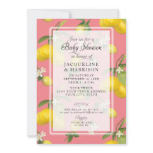 Lemon Floral Citrus Greeneration Pink Baby Girl Sh