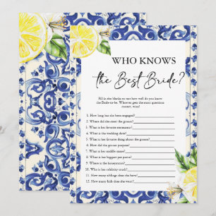 Invitación Lemon Floral Mediterranean Bridal Shower