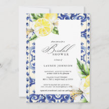 Lemon Floral Mediterranean Bridal Shower