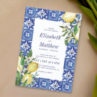 Lemon Foliage Blue Mediterranean Boda