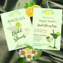 Lemon Green Cocktail Fiesta Bridal Shower