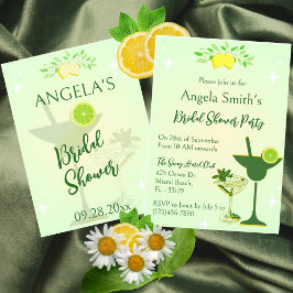 Invitación Lemon Green Cocktail Fiesta Bridal Shower