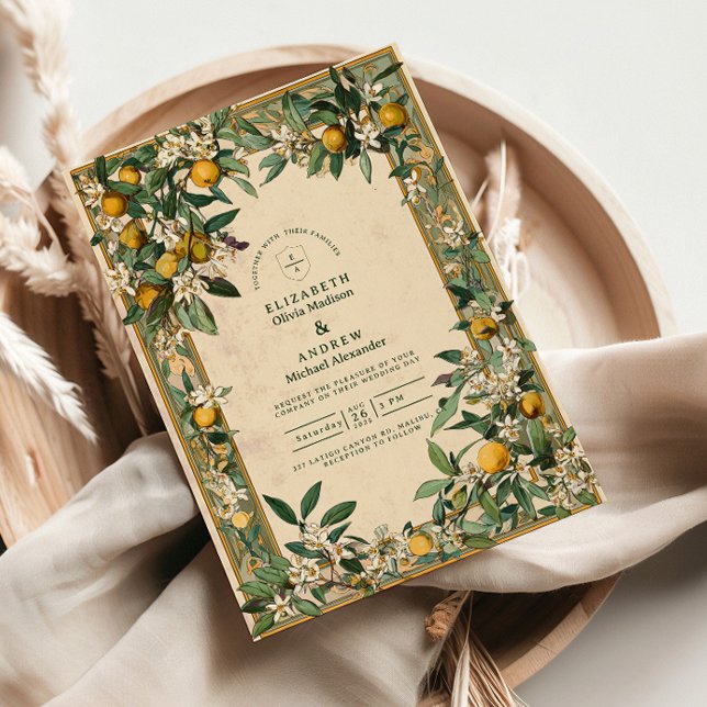 Invitación Lemon Grove Bloom Wedding (Subido por el creador)
