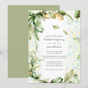 Invitación Lemon Grove   Boda Botánico Boho