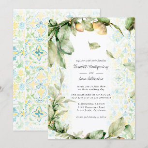 Invitación Lemon Grove   Boda Botánico Boho