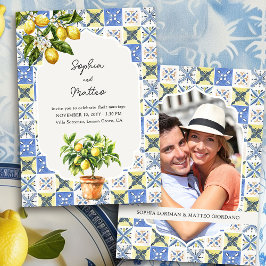 Invitación Lemon Grove Boda de inspiración italiana amarillo