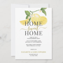 Invitación Lemon Home Sweet Home Fiesta de calentamiento de l