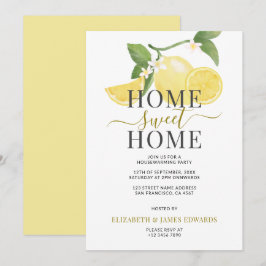 Invitación Lemon Home Sweet Home Fiesta de calentamiento de l