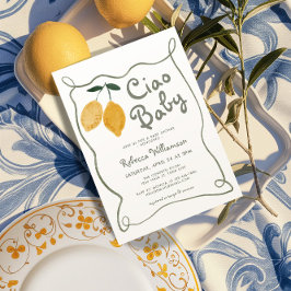 Invitación Lemon Italiana Amalfi Género Neutral Baby Shower