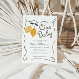Invitación Lemon Italiana Amalfi Género Neutral Baby Shower