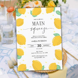 Invitación Lemon Love Bridal Shower Main Squeeze Citrus