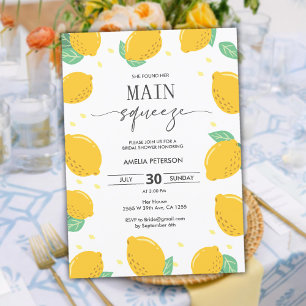Invitación Lemon Love Bridal Shower Main Squeeze Citrus