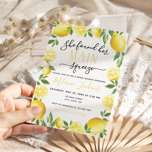 Invitación Lemon Main Squeeze Bridal Shower Boda Presupuesto  (Subido por el creador)