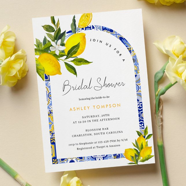 Invitación Lemon Mediterranean Boho Arch Briower (Subido por el creador)
