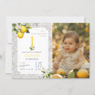 Invitación Lemon Mediterráneo 123º cumpleaños de la foto