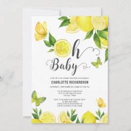 Invitación Lemon Oh Baby Citrus Baby Shower Personalizado