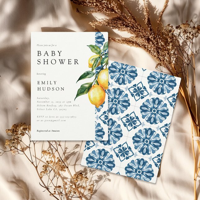 Invitación Lemon Positano Baby Shower italiano (Subido por el creador)
