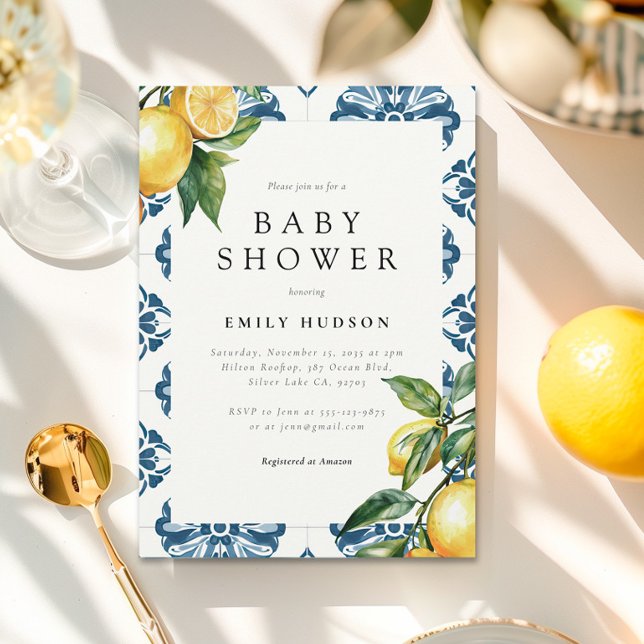 Invitación Lemon Positano Baby Shower italiano (Subido por el creador)