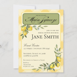 Invitación Lemon Themed Bridal Shower Invitation