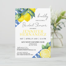 Lemon Tile Bridal Shower