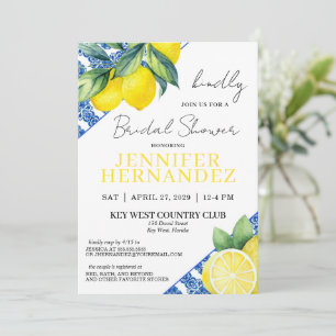 Invitación Lemon Tile Bridal Shower