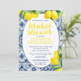 Invitación Lemon Tile Bridal Shower