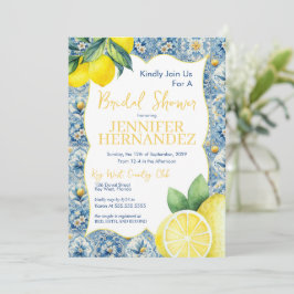 Invitación Lemon Tile Bridal Shower