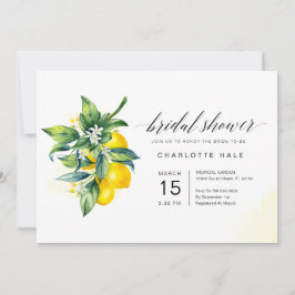 Invitación Lemon Watercolor Bridal Shower