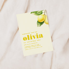 Invitación Lemonade and Fun, cumpliendo un primer cumpleaños