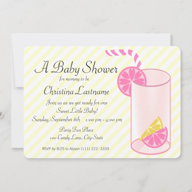 Invitación Lemonade Baby Shower (Anverso)