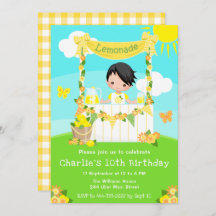 Lemonade Stand Birday Black Hair Boy