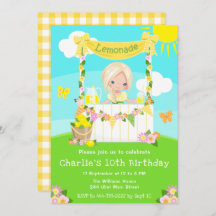 Lemonade Stand Birday Blonde Hair Chica
