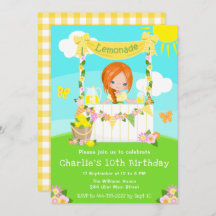 Lemonade Stand Birday Red Hair Chica