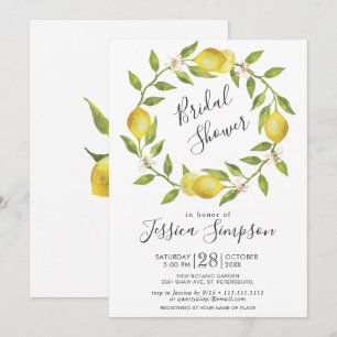 Invitación Lemoncitos Floración Verdor Regadera de Novia al A