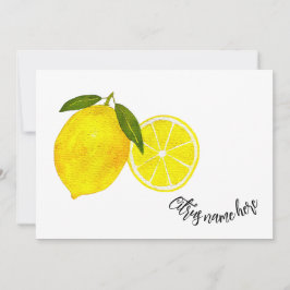 Invitación Lemones amarillo acuarela