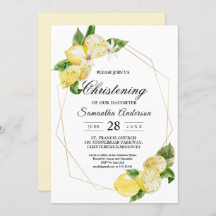 Invitación Lemones Amarillos Modernos y Belleza de Marco Dora