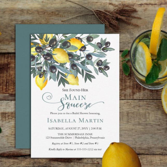 Invitación Lemones de apresión principal | Ducha de novias co (Subido por el creador)