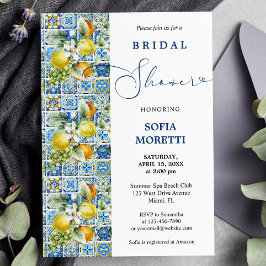 Invitación Lémones de mosaico mediterráneos bebés o duchas de