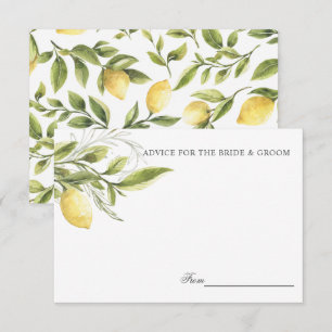 Invitación Lemones y hojas Boda Consejo o receta